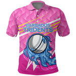 Personalized Barbados Cricket Tridents Polo Shirt Graphic Geometric Dynamic Sports Mascot