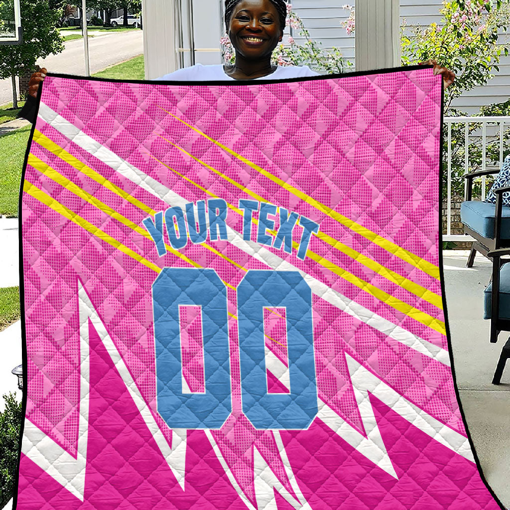 Personalized Barbados Cricket Tridents Quilt Graphic Geometric Dynamic Sports Mascot