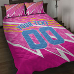 Personalized Barbados Cricket Tridents Quilt Bed Set Graphic Geometric Dynamic Sports Mascot