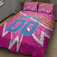 Personalized Barbados Cricket Tridents Quilt Bed Set Graphic Geometric Dynamic Sports Mascot