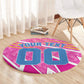 Personalized Barbados Cricket Tridents Round Carpet Graphic Geometric Dynamic Sports Mascot