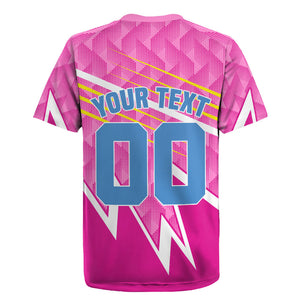 Personalized Barbados Cricket Tridents Rugby Jersey Graphic Geometric Dynamic Sports Mascot