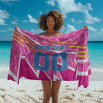 Personalized Barbados Cricket Tridents Sarong Graphic Geometric Dynamic Sports Mascot