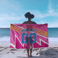 Personalized Barbados Cricket Tridents Sarong Graphic Geometric Dynamic Sports Mascot