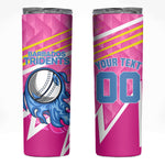 Personalized Barbados Cricket Tridents Skinny Tumbler Graphic Geometric Dynamic Sports Mascot