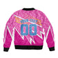 Personalized Barbados Cricket Tridents Sleeve Zip Bomber Jacket Graphic Geometric Dynamic Sports Mascot