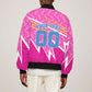 Personalized Barbados Cricket Tridents Sleeve Zip Bomber Jacket Graphic Geometric Dynamic Sports Mascot