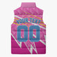 Personalized Barbados Cricket Tridents Sleeveless Puffer Jacket Graphic Geometric Dynamic Sports Mascot