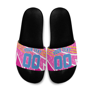 Personalized Barbados Cricket Tridents Slide Sandals Graphic Geometric Dynamic Sports Mascot