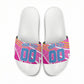Personalized Barbados Cricket Tridents Slide Sandals Graphic Geometric Dynamic Sports Mascot
