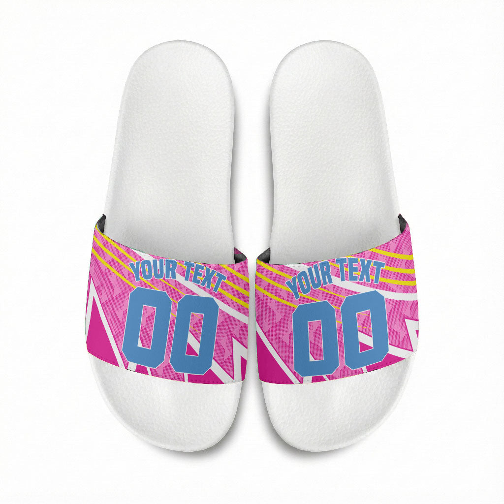 Personalized Barbados Cricket Tridents Slide Sandals Graphic Geometric Dynamic Sports Mascot