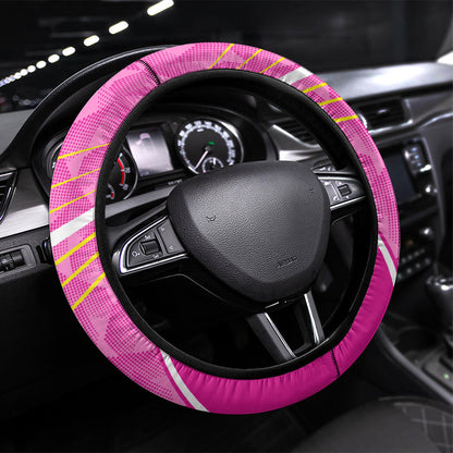 Barbados Cricket Tridents Steering Wheel Cover Graphic Geometric Dynamic Sports Mascot