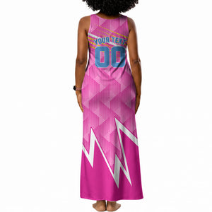 Personalized Barbados Cricket Tridents Tank Maxi Dress Graphic Geometric Dynamic Sports Mascot