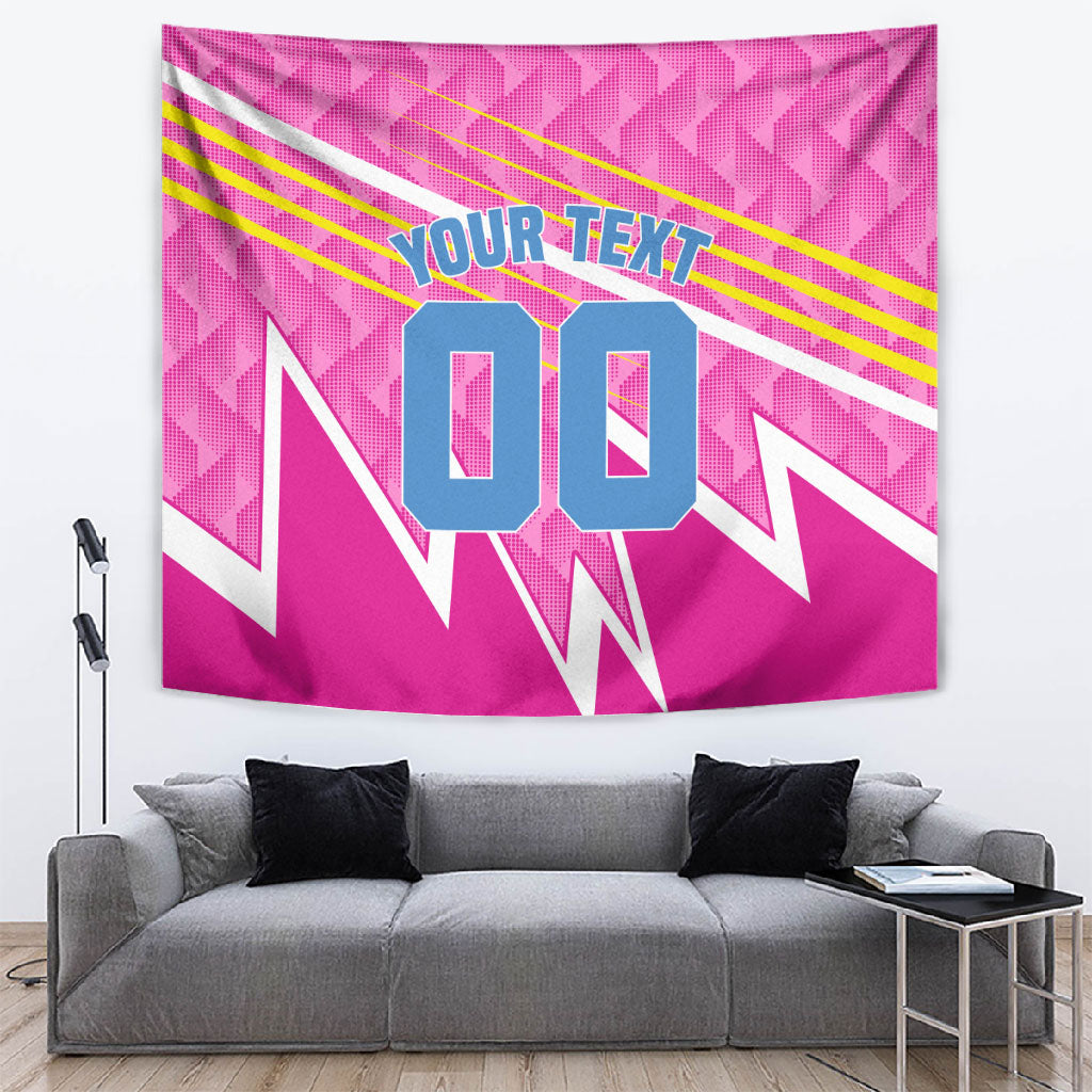 Personalized Barbados Cricket Tridents Tapestry Graphic Geometric Dynamic Sports Mascot