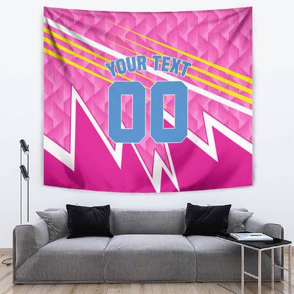Personalized Barbados Cricket Tridents Tapestry Graphic Geometric Dynamic Sports Mascot