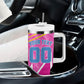 Personalized Barbados Cricket Tridents Tumbler With Handle Graphic Geometric Dynamic Sports Mascot