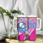 Personalized Barbados Cricket Tridents Tumbler With Handle Graphic Geometric Dynamic Sports Mascot