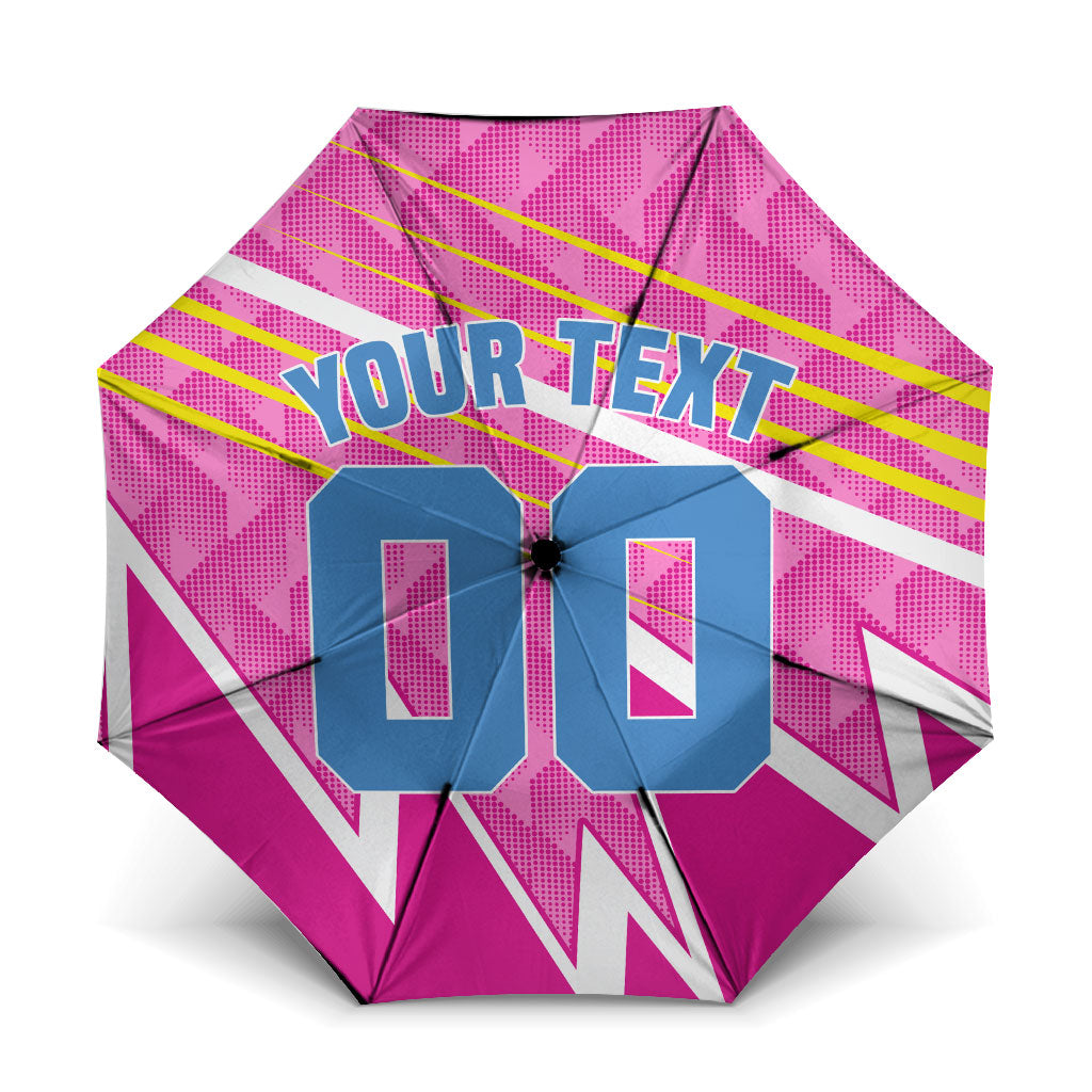 Personalized Barbados Cricket Tridents Umbrella Graphic Geometric Dynamic Sports Mascot