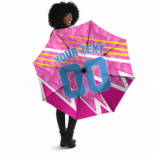 Personalized Barbados Cricket Tridents Umbrella Graphic Geometric Dynamic Sports Mascot