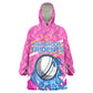 Personalized Barbados Cricket Tridents Wearable Blanket Hoodie Graphic Geometric Dynamic Sports Mascot