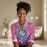 Personalized Barbados Cricket Tridents Women Casual Shirt Graphic Geometric Dynamic Sports Mascot