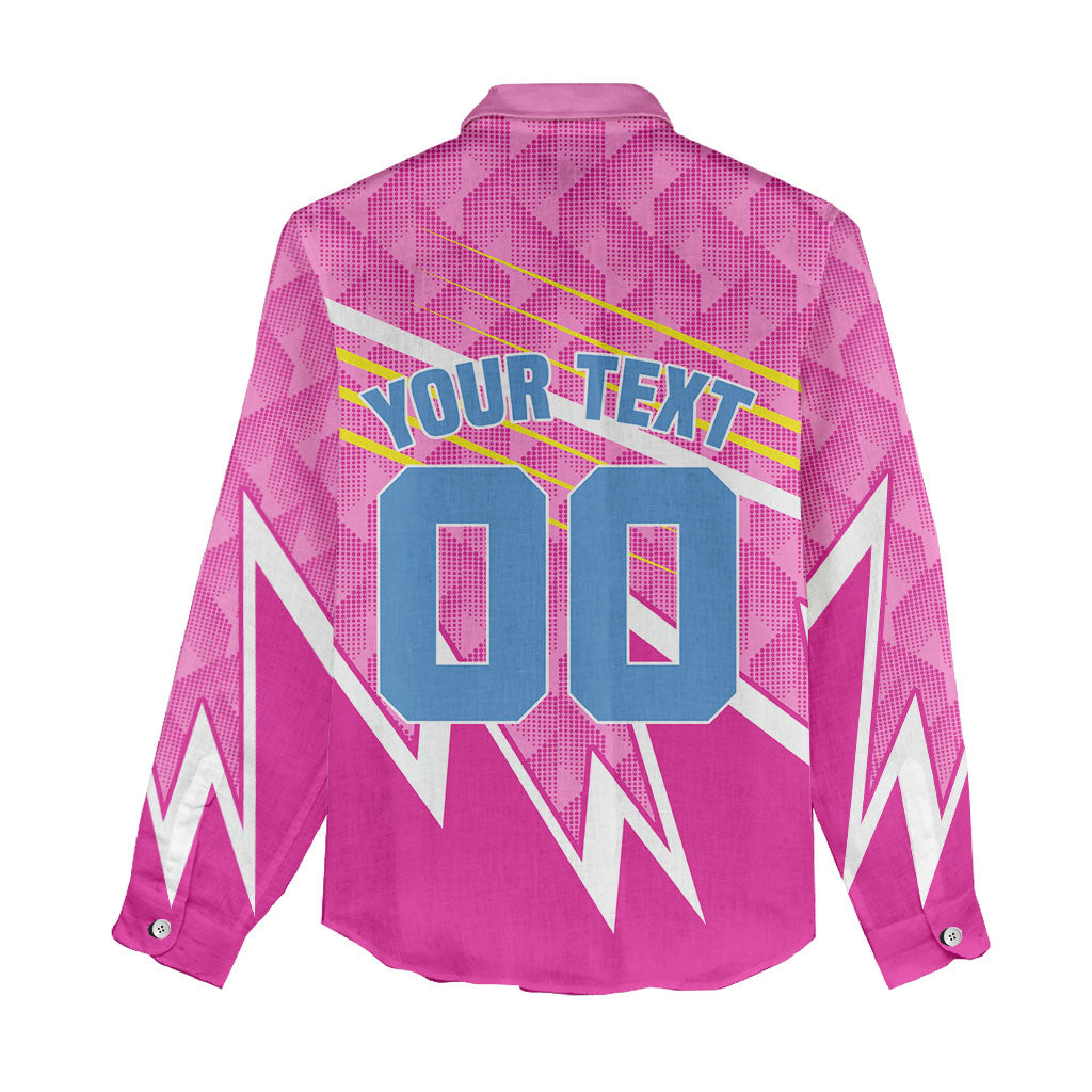 Personalized Barbados Cricket Tridents Women Casual Shirt Graphic Geometric Dynamic Sports Mascot