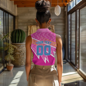 Personalized Barbados Cricket Tridents Women Sleeveless Polo Shirt Graphic Geometric Dynamic Sports Mascot