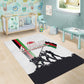 Malawi Independence Day Area Rug Patriotic Flag Design Soldier Silhouette