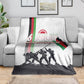 Malawi Independence Day Blanket Patriotic Flag Design Soldier Silhouette