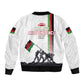 Malawi Independence Day Bomber Jacket Patriotic Flag Design Soldier Silhouette