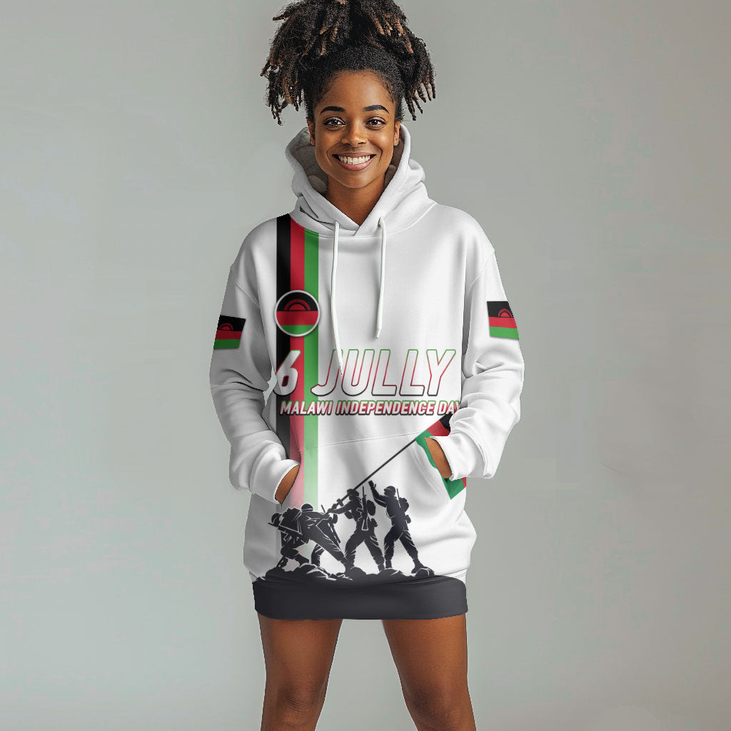 Malawi Independence Day Hoodie Dress Patriotic Flag Design Soldier Silhouette