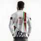 Malawi Independence Day Long Sleeve Polo Shirt Patriotic Flag Design Soldier Silhouette