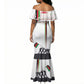 Malawi Independence Day Mermaid Dress Patriotic Flag Design Soldier Silhouette