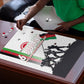 Malawi Independence Day Puzzle Patriotic Flag Design Soldier Silhouette