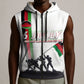 Malawi Independence Day Sleeveless Zip Hoodie Patriotic Flag Design Soldier Silhouette