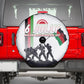 Malawi Independence Day Spare Tire Cover Patriotic Flag Design Soldier Silhouette