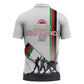 Malawi Independence Day Zipper Polo Shirt Patriotic Flag Design Soldier Silhouette