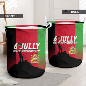 Malawi Independence Day 6 July Laundry Basket Malawian Flag Grunge Soldier
