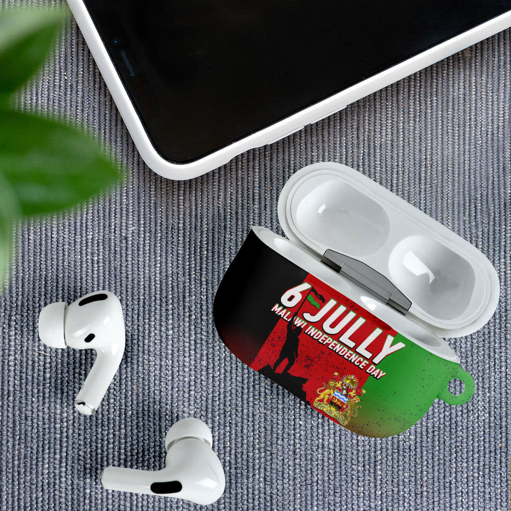 Malawi Independence Day 6 July AirPods Case Malawian Flag Grunge Soldier