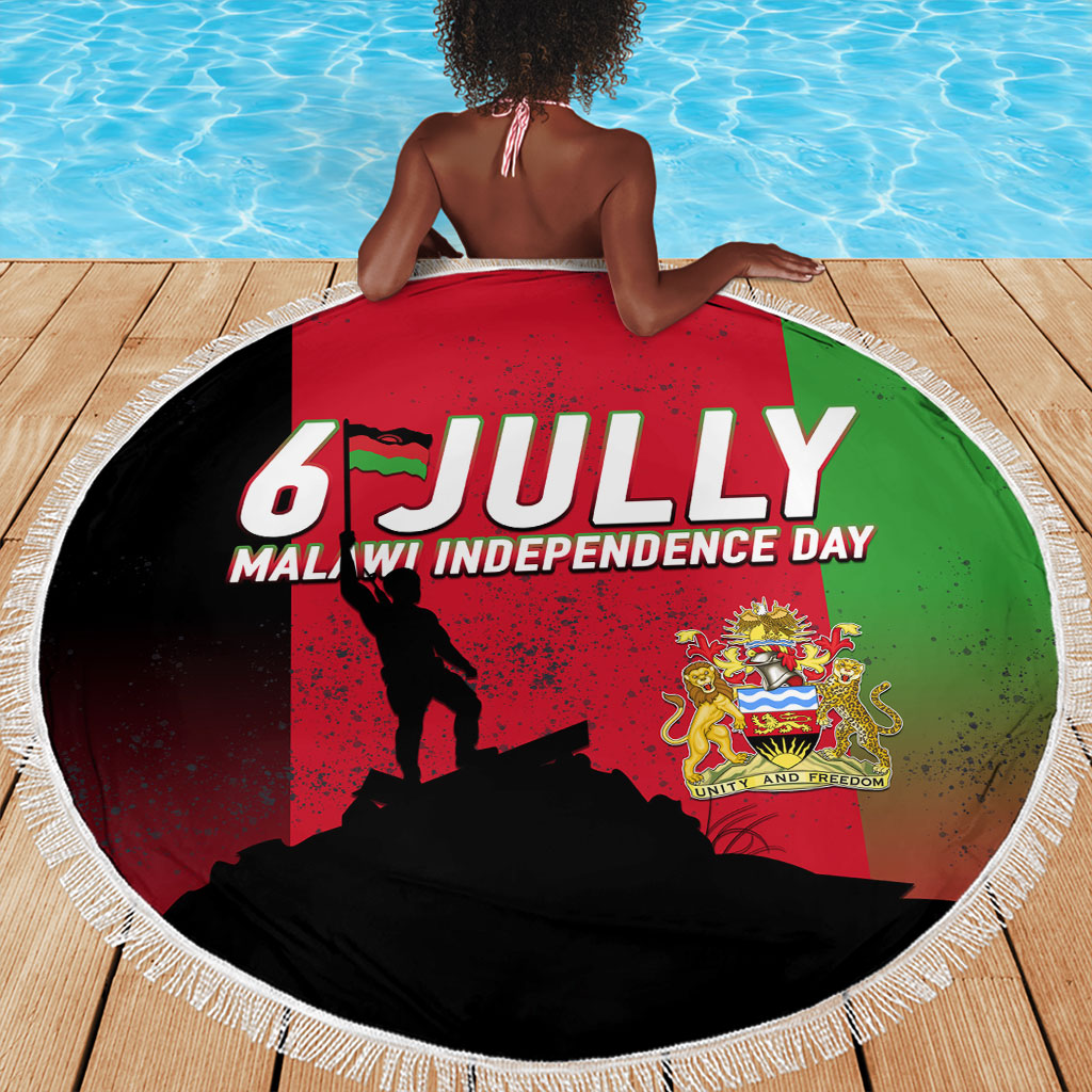 Malawi Independence Day 6 July Beach Blanket Malawian Flag Grunge Soldier