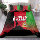 Malawi Independence Day 6 July Bedding Set Malawian Flag Grunge Soldier