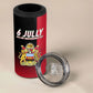Malawi Independence Day 6 July 4 in 1 Can Cooler Tumbler Malawian Flag Grunge Soldier