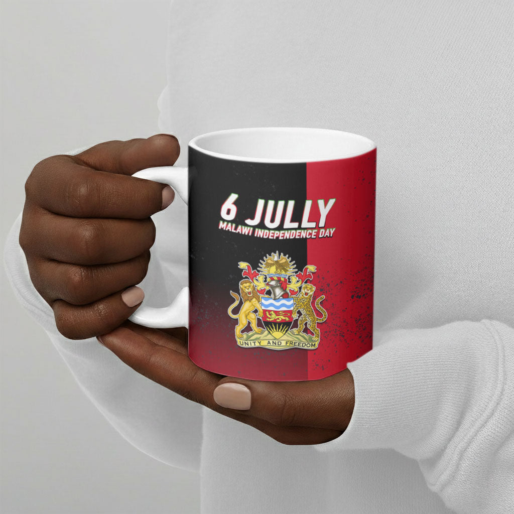 Malawi Independence Day 6 July Ceramic Mug Malawian Flag Grunge Soldier
