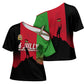 Malawi Independence Day 6 July Cross Shoulder Shirt Malawian Flag Grunge Soldier