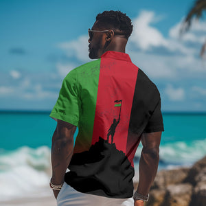 Malawi Independence Day 6 July Hawaiian Shirt Malawian Flag Grunge Soldier