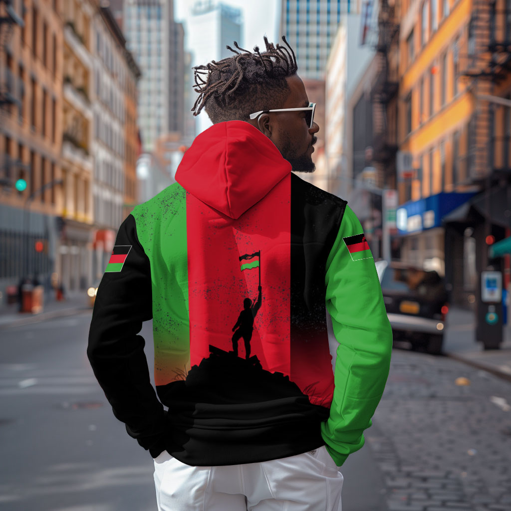 Malawi Independence Day 6 July Hoodie Malawian Flag Grunge Soldier