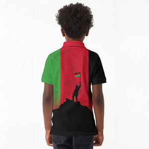 Malawi Independence Day 6 July Kid Polo Shirt Malawian Flag Grunge Soldier