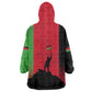 Malawi Independence Day 6 July Kid Wearable Blanket Hoodie Malawian Flag Grunge Soldier