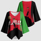Malawi Independence Day 6 July Kimono Sleeve Blouse Malawian Flag Grunge Soldier