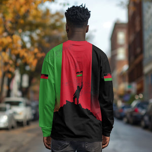 Malawi Independence Day 6 July Long Sleeve Shirt Malawian Flag Grunge Soldier
